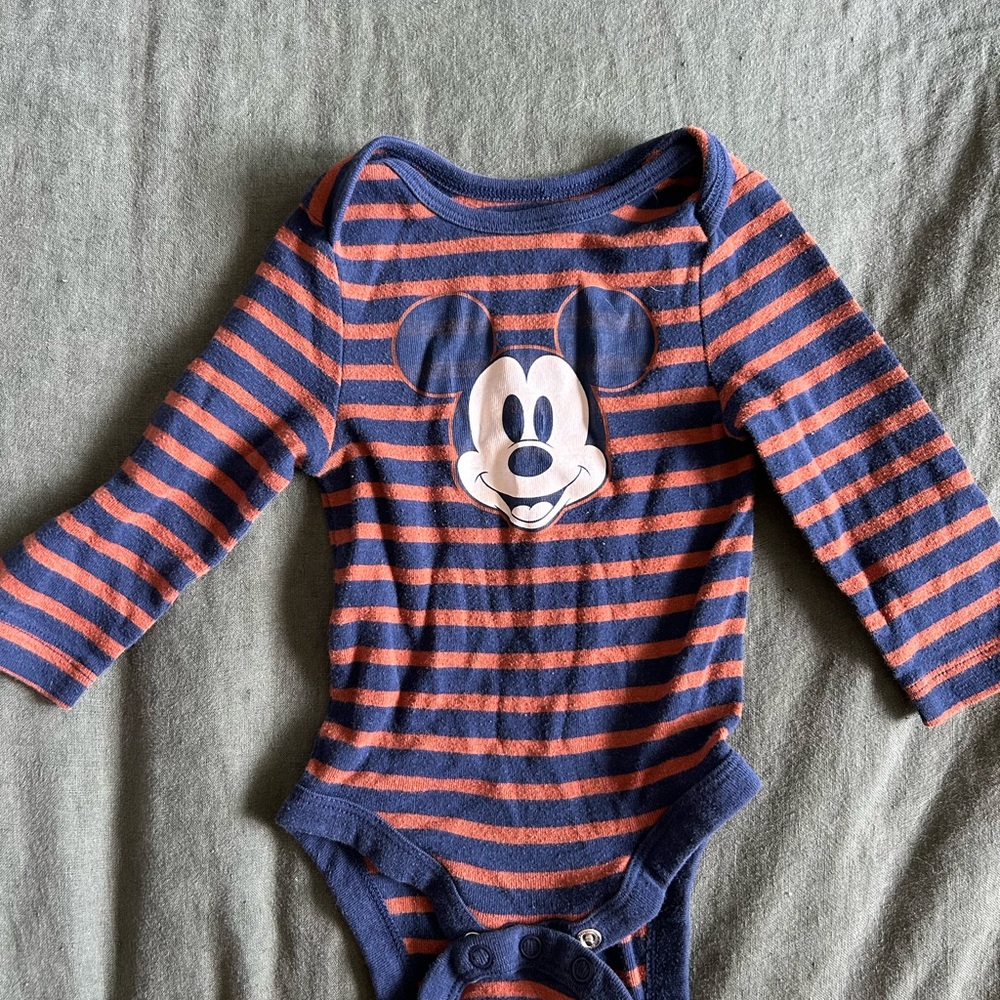 Disney Mickey Mouse jumping beans Striped Kids One Piece - Blue and Orange